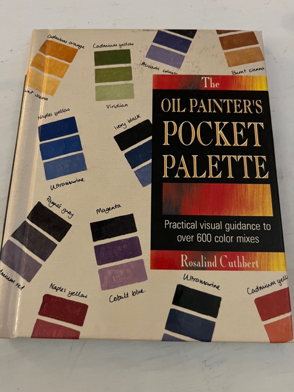 The Oil Painter's Pocket Palette - Cream Cover with Multi-Color Swatches
